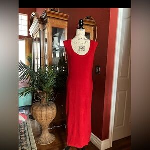J.CREW RED MAXI KNIT DRESS SZXL